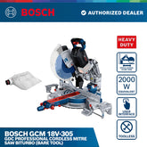 Bosch GCM 18V-305 GDC Professional Cordless Mitre Saw BITURBO (Bare Tool)